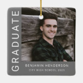 Moderner Foto Boy 2023 Abschluss Keramikornament (Rückseite)