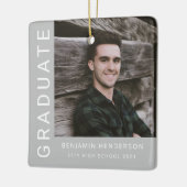 Moderner Foto Boy 2023 Abschluss Keramikornament (Links)