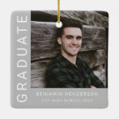 Moderner Foto Boy 2023 Abschluss Keramikornament (Rückseite)