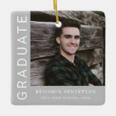 Moderner Foto Boy 2023 Abschluss Keramikornament (Vorderseite)