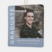 Moderner Foto Boy 2023 Abschluss Keramikornament (Links)