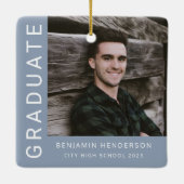 Moderner Foto Boy 2023 Abschluss Keramikornament (Rückseite)