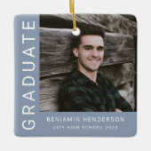 Moderner Foto Boy 2023 Abschluss Keramikornament (Vorderseite)