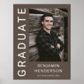 Moderner Foto Boy 2023 Abschluss Poster (Vorne)