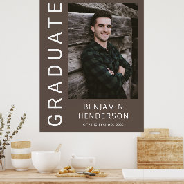 Moderner Foto Boy 2023 Abschluss Poster