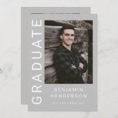 Moderner Foto Boy Abschluss Ankündigung (Vorne/Hinten)