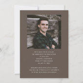 Moderner Foto Boy Abschluss Ankündigung (Rückseite)