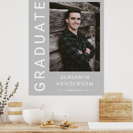 Moderner Foto Boy Abschluss Poster