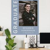 Moderner Foto Boy Blue Abschluss Poster (Heimbüro)