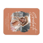 Moderner Foto-Drehbuch Zeitgenössischer Abschluss- Magnet (Horizontal)