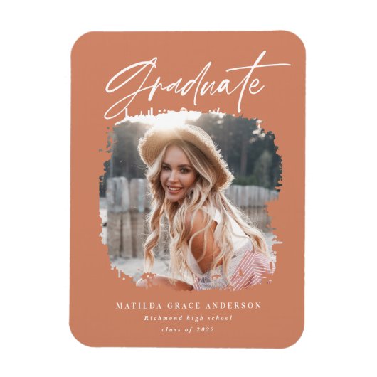 Moderner Foto-Drehbuch Zeitgenössischer Abschluss- Magnet (Vertikal)