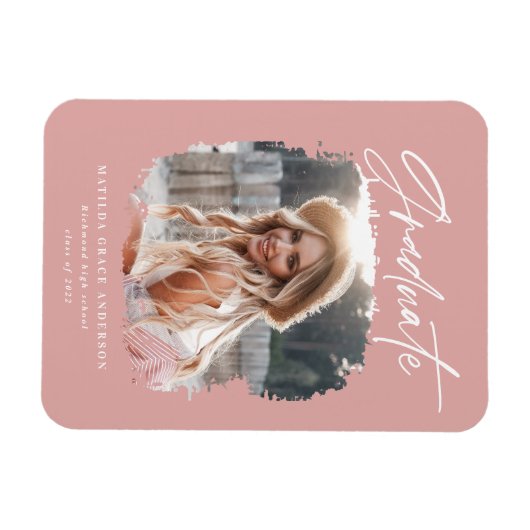 Moderner Foto-Drehbuch Zeitgenössischer Abschluss- Magnet (Horizontal)