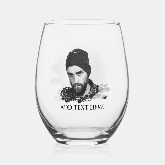 Moderner Foto-Effekt Weinglas Ohne Stiel (Vorderseite)