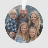 Moderner Foto Familienurlaub Personalisiert Ornament (Vorderseite)