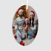 Moderner Foto Familienurlaub Personalisiert Ornament (Vorderseite)