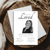 Moderner Foto-Feiertag für Lebensbeerdigung Einladung