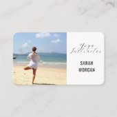 Moderner Foto Fitness Yoga Instructor Influencer Visitenkarte (Vorderseite)
