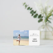 Moderner Foto Fitness Yoga Instructor Influencer Visitenkarte (Stehend Vorderseite)