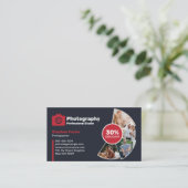 Moderner Foto Fotograf QR-Code Visitenkarte (Stehend Vorderseite)