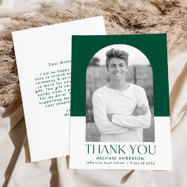 Moderner Foto für Arkor-grüne Blockelemente Abschl Dankeskarte