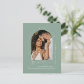 Moderner Foto für grüne Bögen QR-Code Rette unser Postkarte (Stehend Vorderseite)