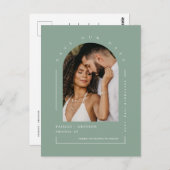 Moderner Foto für grüne Bögen QR-Code Rette unser Postkarte (Vorne/Hinten)