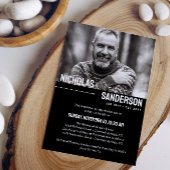 Moderner Foto-Gedenkdienst für Typografie Einladung