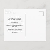 Moderner Foto Graduate Class Abschluss Ankündigungspostkarte (Rückseite)