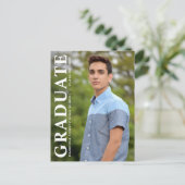 Moderner Foto Graduate Class Abschluss Ankündigungspostkarte (Stehend Vorderseite)