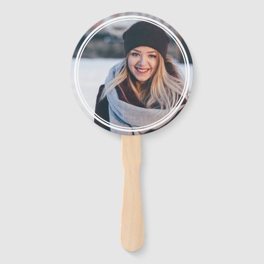 Moderner Foto Grüner Abschluss Fächer (Vorderseite)