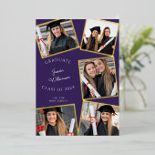 Moderner Foto High School Abschluss Folieneinladung (Stehend vorne)