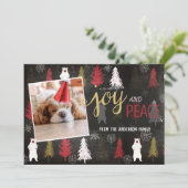 Moderner Foto Holiday Feiertagskarte (Stehend Vorderseite)
