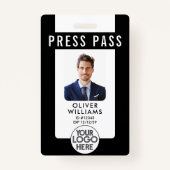 Moderner Foto-ID Abzeichen Business Logo QR Code Ausweis (Vorderseite)