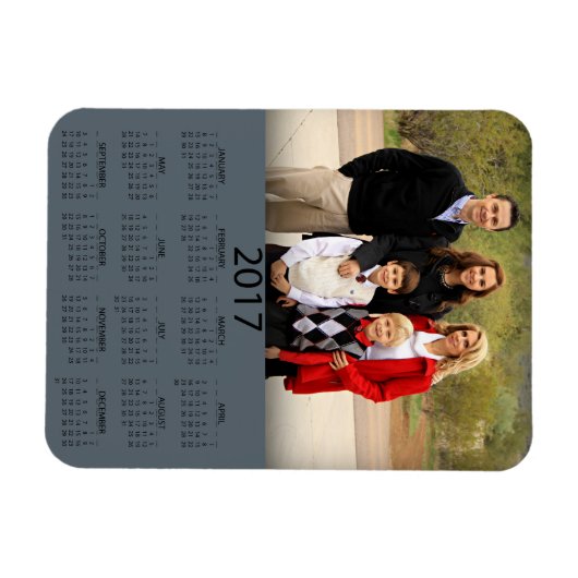 Moderner Foto-Kalender 2017 Magnet (Horizontal)