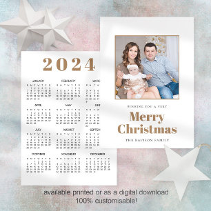 Moderner Foto Kalender 2024 Frohe Weihnachten