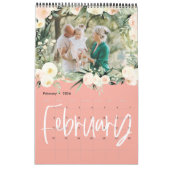 Moderner Foto-Kalender für Aquarellblumen Kalender (Feb 2026)