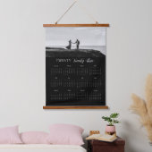 Moderner Foto Kalender geschrieben dreiundzwanzig Wandteppich Mit Holzrahmen (Schlafzimmer)