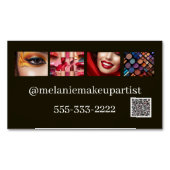 Moderner Foto Makeup Artist mit QR-Code Magnetische Visitenkarte (Vorderseite)