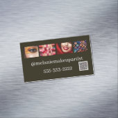 Moderner Foto Makeup Artist mit QR-Code Magnetische Visitenkarte (Beispiel)
