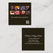 Moderner Foto Makeup Artist mit QR-Code Quadratische Visitenkarte (Vorne/Hinten)