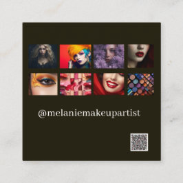 Moderner Foto Makeup Artist mit QR-Code Quadratische Visitenkarte