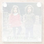 Moderner Foto Muttertagsglas-Untersetzer Glasuntersetzer (Rückseite)