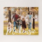 Moderner Foto Name Personalisiert Puzzle (Horizontal)
