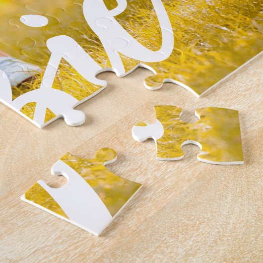 Moderner Foto Name Personalisiert Puzzle (Seite)