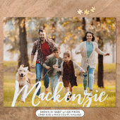 Moderner Foto Name Personalisiert Puzzle