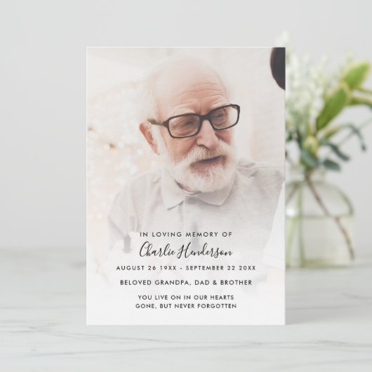 Moderner Foto-Orden der Beerdigung Programm (Stehend Vorderseite)