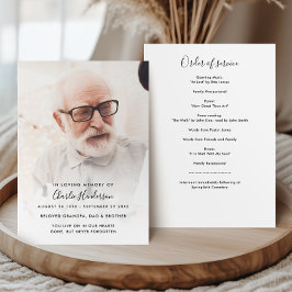 Moderner Foto-Orden der Beerdigung Programm