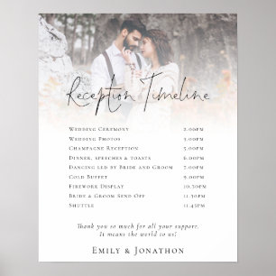 Moderner Foto Overlay-Empfang Timeline Poster