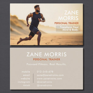 Moderner Foto-Personal-Trainer-Fitness  Visitenkarte