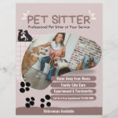 Moderner Foto Pet Sitter Flyer (Vorne)